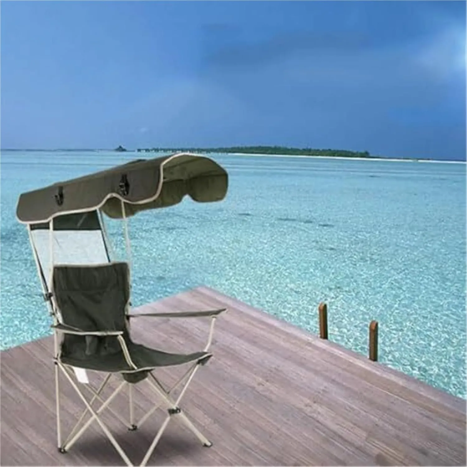 Camping Chair,Folding Camping Chair, Folding Rocking Chair with Awning Portable Zero Gravity Recliner for Lawn Camping Chair