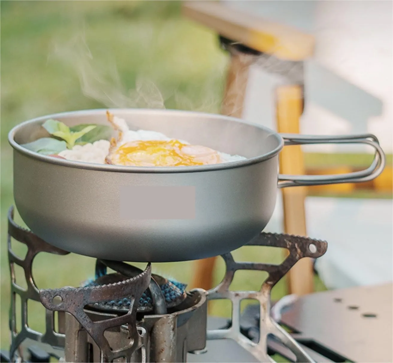 Camping Cookware, Outdoor Cookware Set Camping Folding Frying Pan Frying Pan Camping Cookware Pot Portable Stove