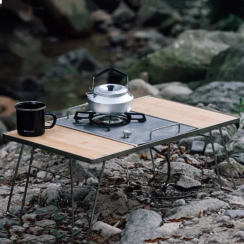 Camping Gas Stove Foldable IGT Gas Stove 4000W Stainless Steel Camping Table Stove Portable Outdoor Picnic Desktop Furnace