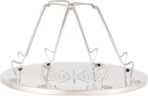 Camping Grill, Korean BBQ Grill,Stainless Steel Folding Camp Stove Toaster - 4-Piece Type Camping Toaster Rack for Outdoor Camping and Picnic Use