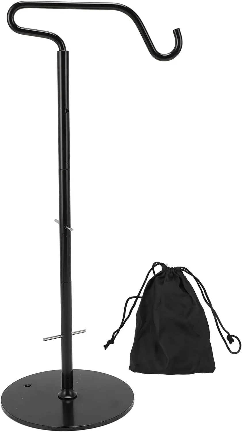 Camping Light Stand Pole with Hook Adjustable Height Folding Aluminum Alloy Camping Lantern Pole Hanger for Outdoor Picnic Fishing
