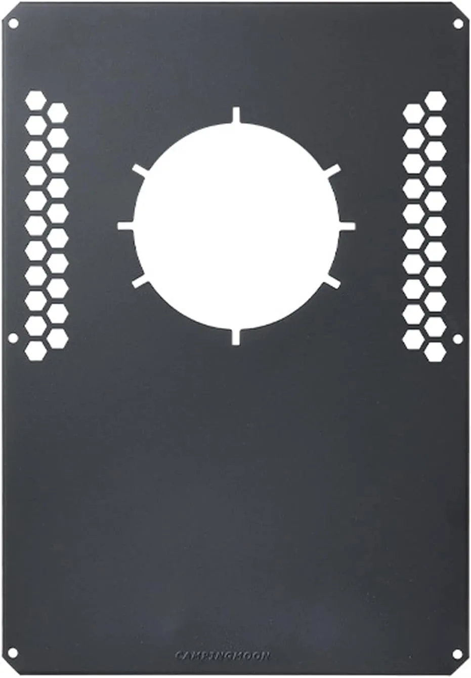 camping moon Φ4.7 (Φ12cm) Gas Stove Top Plate for IGT Table Korean Style Camping Burner One Unit Size Bridge Lid Cover Steel Black KR-25