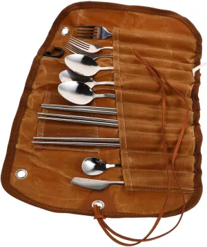 Camping Silverware Set 3-person Stainless Steel Utensil Kit Compact Picnic Serving Cutlery for