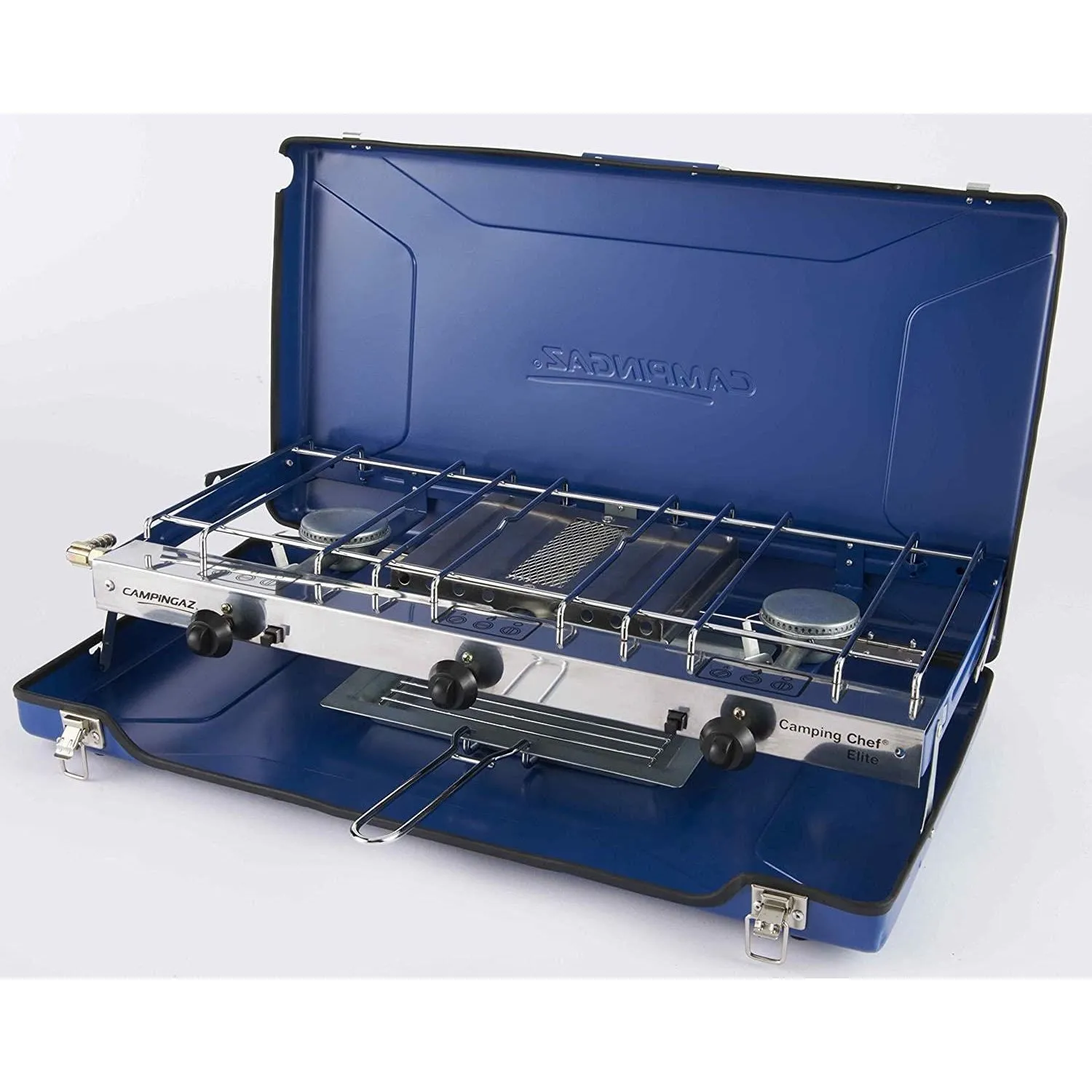 Campingaz Camping Chef Folding Double Burner Stove With Grill