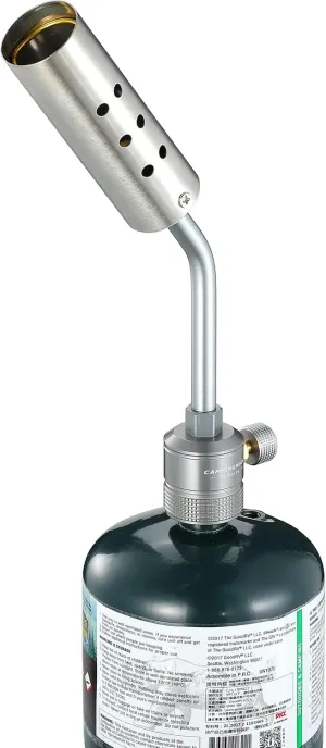 CAMPINGMOON Propane MAPP Torch Head Camping Grill Charcoal Starter with Flame Control Valve for BBQ Campfire Fireplace MT-3915-PG (Gas Fuel Not Included)