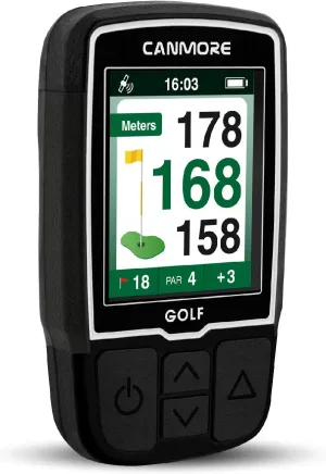 CANMORE HG200 Golf GPS - Water Resistant Full Color 2-Inch Display with 41,000  Essential Golf Course Data and Score Sheet - Free Courses Worldwide and Growing (Black)