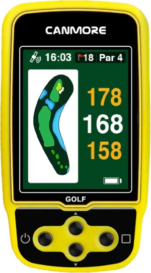 CANMORE HG500 Golf GPS - Extra Large Easy-to-Read Color Display, preloaded 41,000 Course map Worldwide Shape of The Green and The Fairway(Yellow)