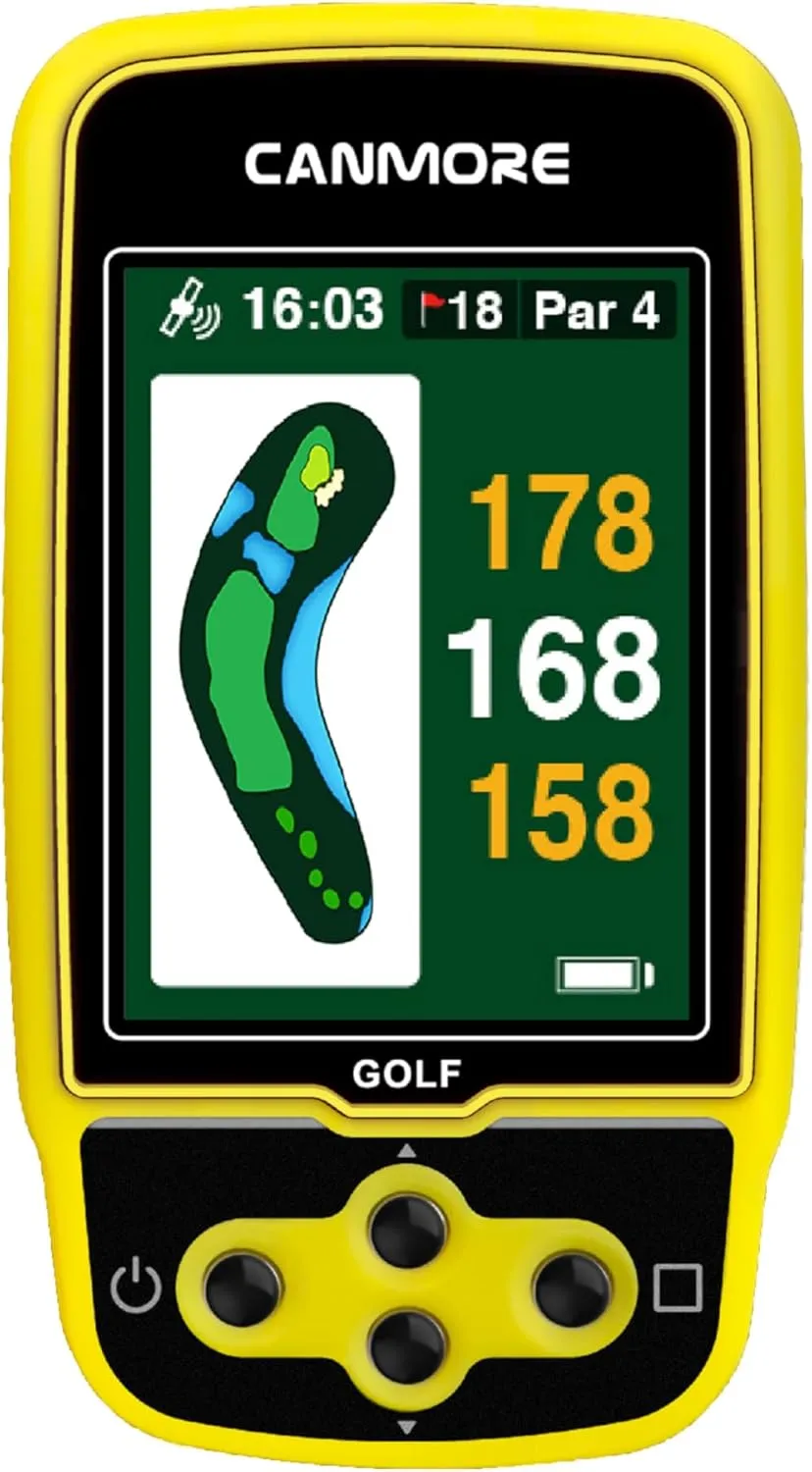 CANMORE HG500 Golf GPS - Extra Large Easy-to-Read Color Display, preloaded 41,000 Course map Worldwide Shape of The Green and The Fairway(Yellow)