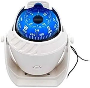Car Boat Compass Marine Military Electronic Navigation Compasses LED Red Illuminated Light Pivoting Compass for Outdoor Camping Hiking Mountaineering