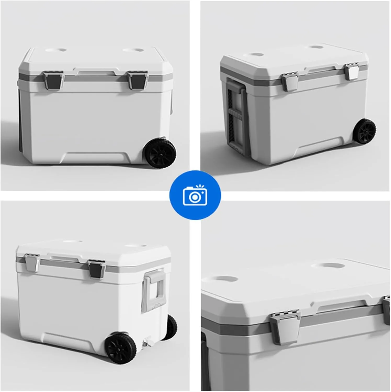 Car Camping Coolers for Jeep Avenger/Cherokee/Compass/Concept/Gladiator/Meridian, Waterproof Portable Cooler, Leak Proof Picnic Insulated Bag, Ultra-Light Premium Ice Chest Box,A-Green-45L