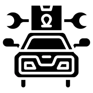 Car GPS Repair Glyph Icon