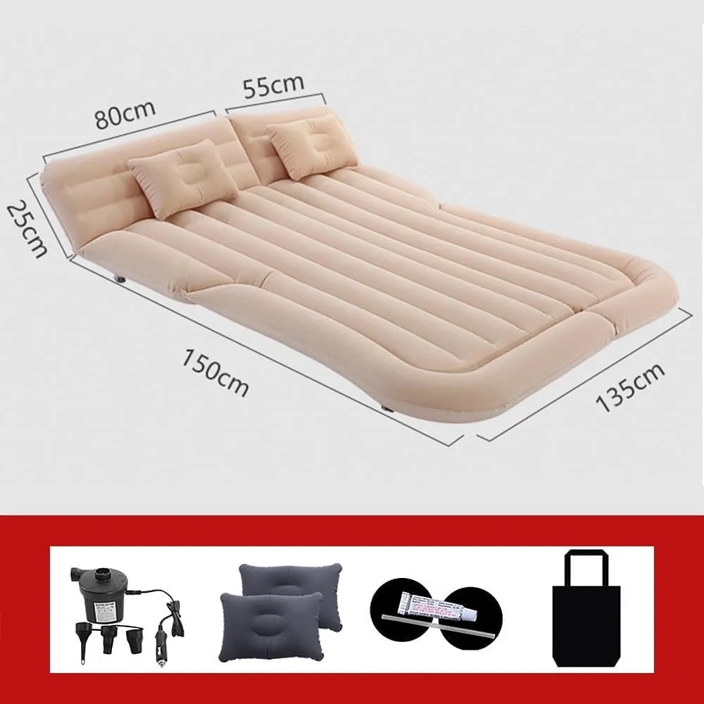 Car Inflatable Mattress for Jeep Compass 2017-2021 2022 2023 2024 2025 2026 Portable Car Air Bed Rear Trunk Camping Bed Back Seat Air Mattress Folding Air Bed Cushion,Black