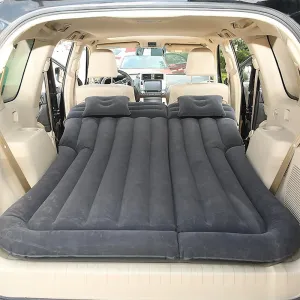Car Inflatable Mattress for Jeep Compass 2017-2021 2022 2023 2024 2025 2026 Portable Car Air Bed Rear Trunk Camping Bed Back Seat Air Mattress Folding Air Bed Cushion,Black