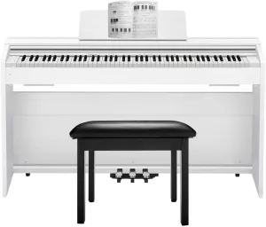 Casio PX-870 WE Privia Digital Home Piano (White) Bundle with Style Flip-Top Piano Bench (Black), and A Concise Approach to Learning and Playing Book with CD (3 Items)