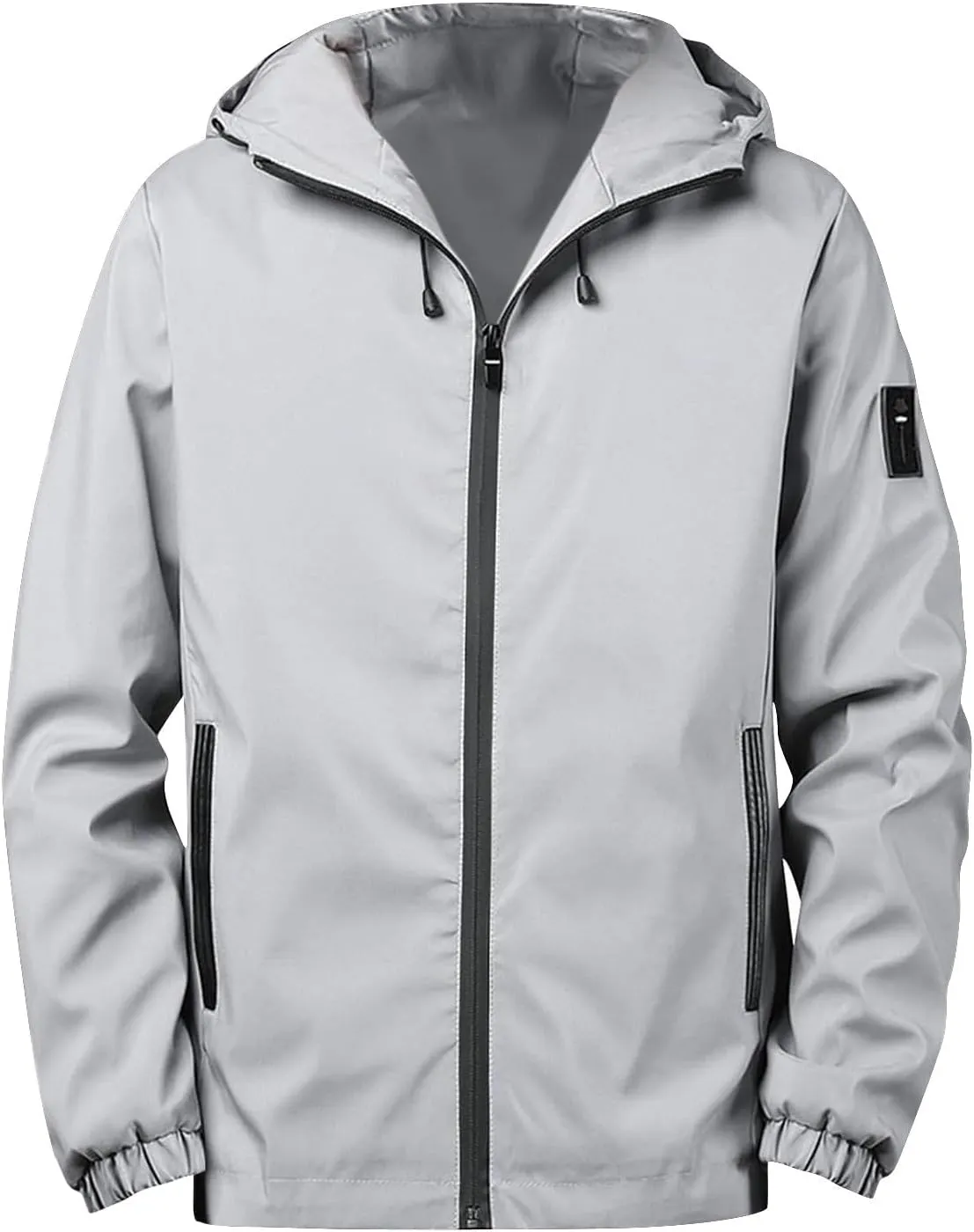 Casual Hoodies for Men Zip Up Long Sleeve Hooded Jacket Breathable Water Resistant Jacket Outdoor Hiking Sport Coat
