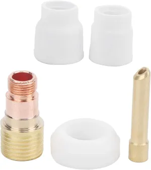 Ceramic Alumina Welding Cup Set,Alumina Torch Gas Lens Kit,Welding Cup​​​ Kit,Ceramic Welding Nozzle,for WP‑17,WP‑18,WP‑26 Argon Arc Welding Gun