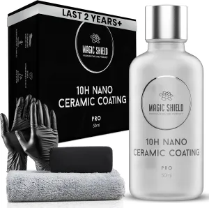 Ceramic Coating PRO 10H - Self-Healing | Long lasting for 2 cars  | Advanced SiO2 Protection | Easy Application | Candy-Like Gloss | Perfect for Cars, Motorcycles, RVs, and Boats (50ml)