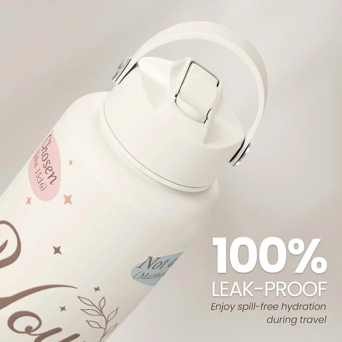Christian Water Bottle 32oz Stainless Steel Insulated with Lid, Inspiration Gifts for Women, Religious Gifts for Mom Friends Ladies Sisters on Birthday Mother's Day Christmas