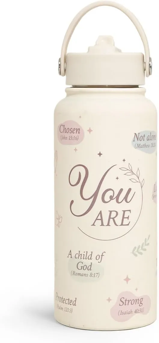 Christian Water Bottle 32oz Stainless Steel Insulated with Lid, Inspiration Gifts for Women, Religious Gifts for Mom Friends Ladies Sisters on Birthday Mother's Day Christmas