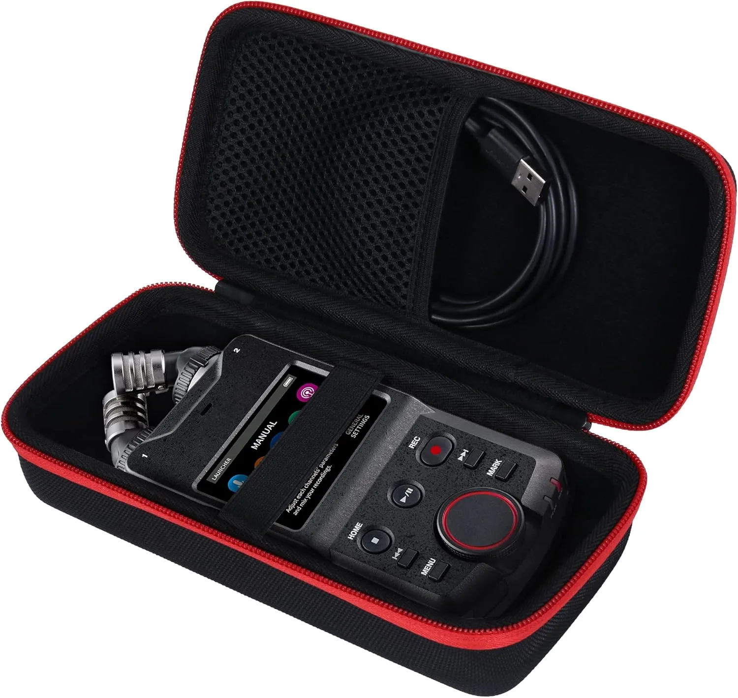 co2CREA Hard Case compatible with TASCAM Portacapture X6 32-bit Float Portable Audio Recorder