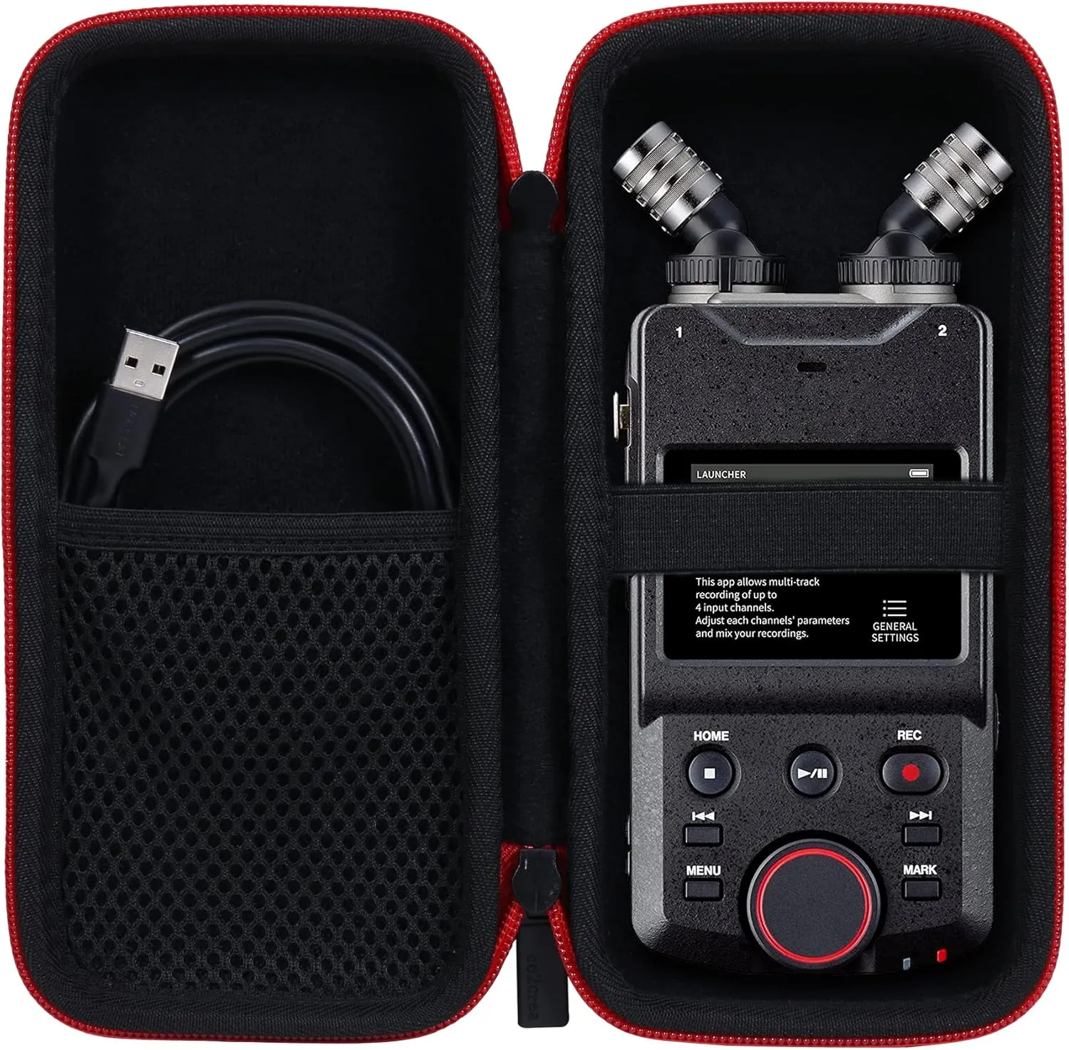 co2CREA Hard Case compatible with TASCAM Portacapture X6 32-bit Float Portable Audio Recorder