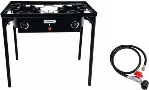 Coleman Auto Ignition Double Portable Propane High Pressure Camp Stove Burner
