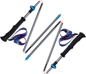 Collapsible Hiking Poles - 2pc Pack, Lightweight Carbon Fiber Trekking Poles with Adjustable Quick Flip-Lock, Foldable Z-Type Design, Anti-Slip EVA Foam Handles