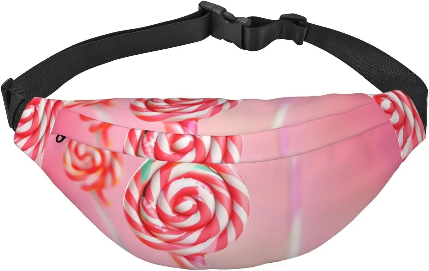 Colorful Lollipop Men'S And Women'S Waist Pack, Crossbody Bag With Adjustable Belt For Running, Traveling, Sports, Hiking