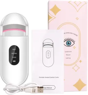 Compact and Portable Eyelash Curler for Long-Lasting Curls Super Curled and Defined Lashes 3 Levels Temperature Control Efficient and Safe Best Gift for Her