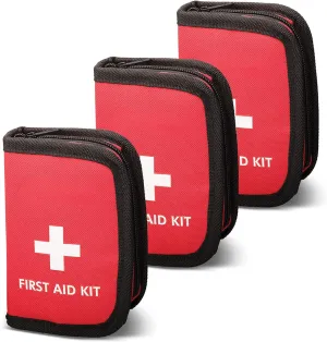 Compact First Aid Kits - 45 Pieces Each, Emergency Essentials for Family Care