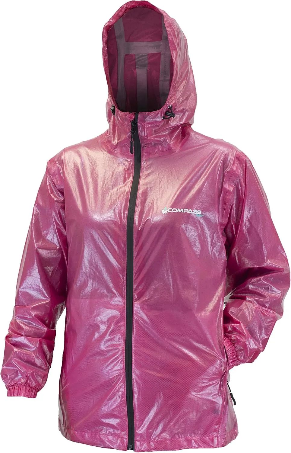Compass 360 Women's Outdoors Ultra-Pak Waterproof Breathable Rain Jacket with Storage Pocket