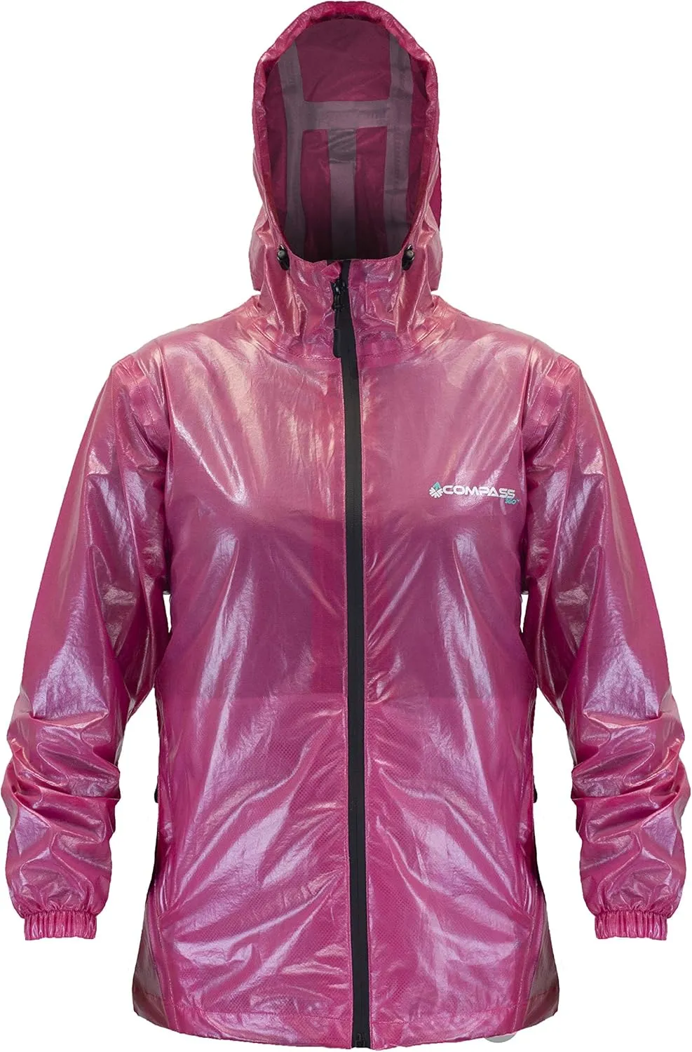 Compass 360 Women's Outdoors Ultra-Pak Waterproof Breathable Rain Jacket with Storage Pocket