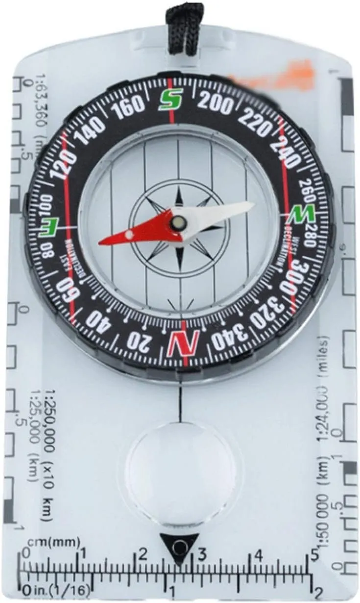 Compass Multifunctional Map Compass, North Needle, Orienteering Professional High-Precision Portable Sports Map Scale
