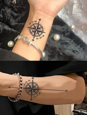 Compass Temporary Tattoo