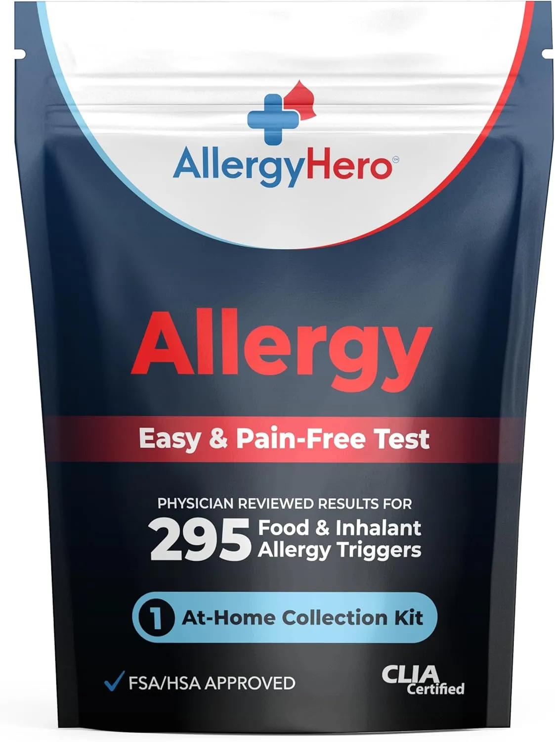 Comprehensive Food and Environmental Allergy Test Kit with 295 Triggers for Adults & Kids – Easy and Pain-Free at-Home Use Allergy Test Kit with Accurate Results