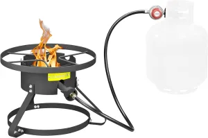 CONCORD Prairie Burner. 16" Single Banjo Jr Outdoor Burner with Stand. Great Stove for Home Brewing, Turkey Frying, Seafood Boils, Etc