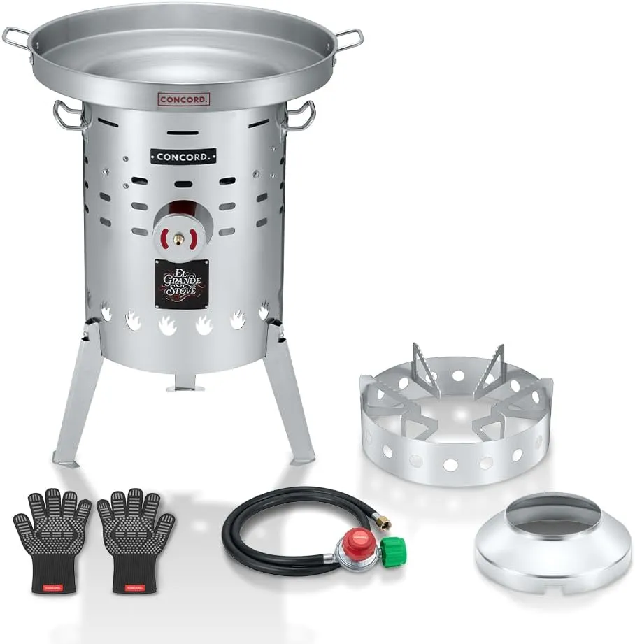 Concord Stainless Steel El Grande Comal Stove. 220,000 BTU Single Propane Outdoor Burner (El Grande Stove   Comal)