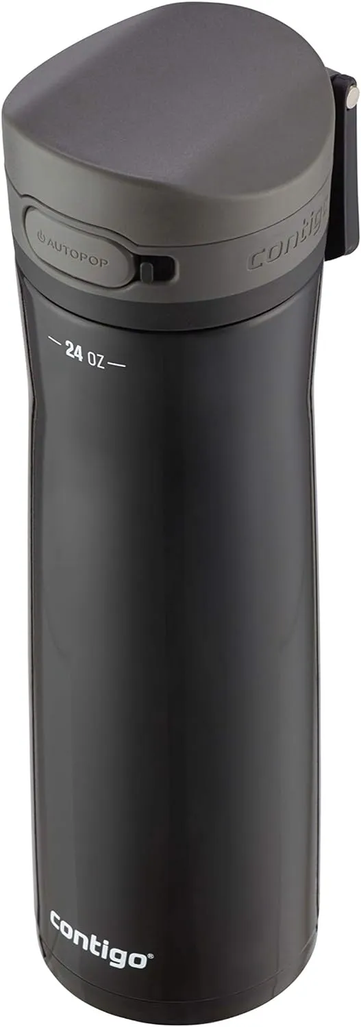 Contigo Jackson Chill 2.0 Vacuum-Insulated Stainless Steel Water Bottle, Secure Lid Technology & Cortland Chill 2.0 Stainless Steel Vacuum-Insulated Water Bottle with Spill-Proof Lid, Blueberry