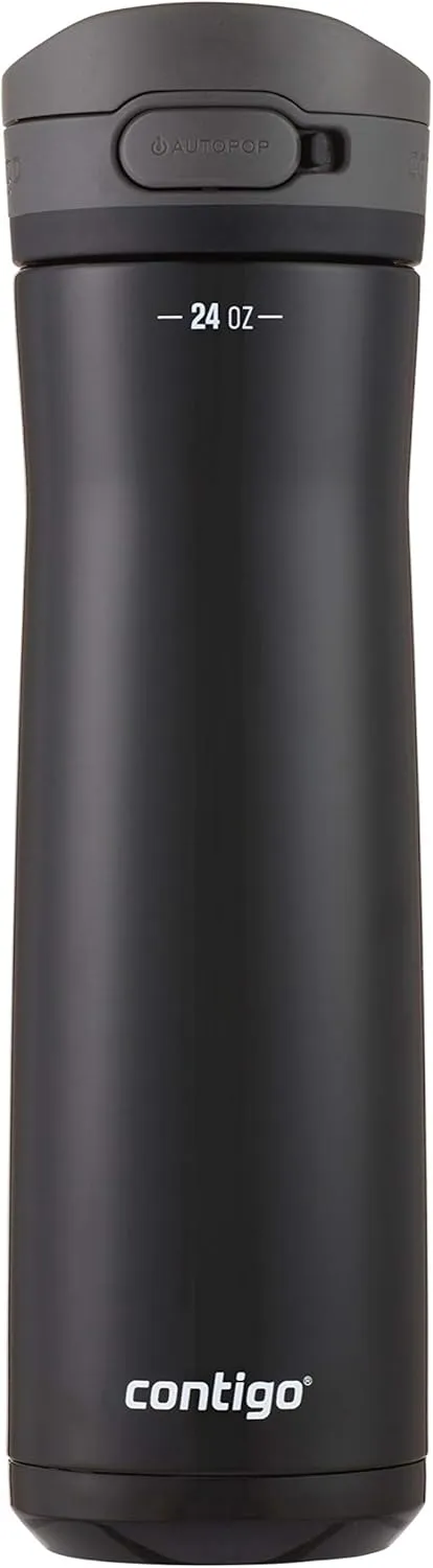 Contigo Jackson Chill 2.0 Vacuum-Insulated Stainless Steel Water Bottle, Secure Lid Technology & Cortland Chill 2.0 Stainless Steel Vacuum-Insulated Water Bottle with Spill-Proof Lid, Blueberry