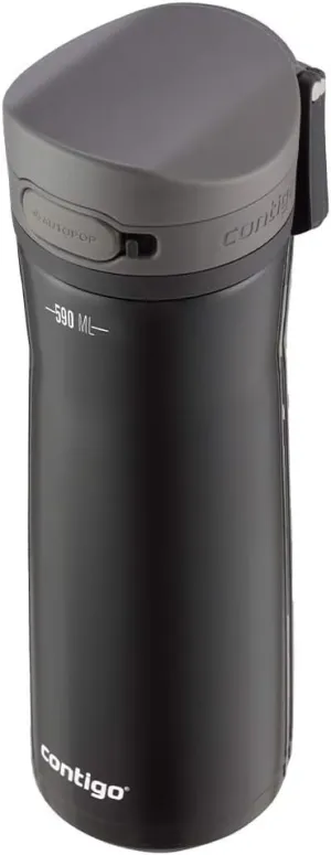 Contigo Jackson Chill Thermal Water Bottle, 590 ml Large BPA-Free Stainless Steel Water Bottle, Leak-Proof Lid, Cools Drinks for up to 12 Hours, Liquorice