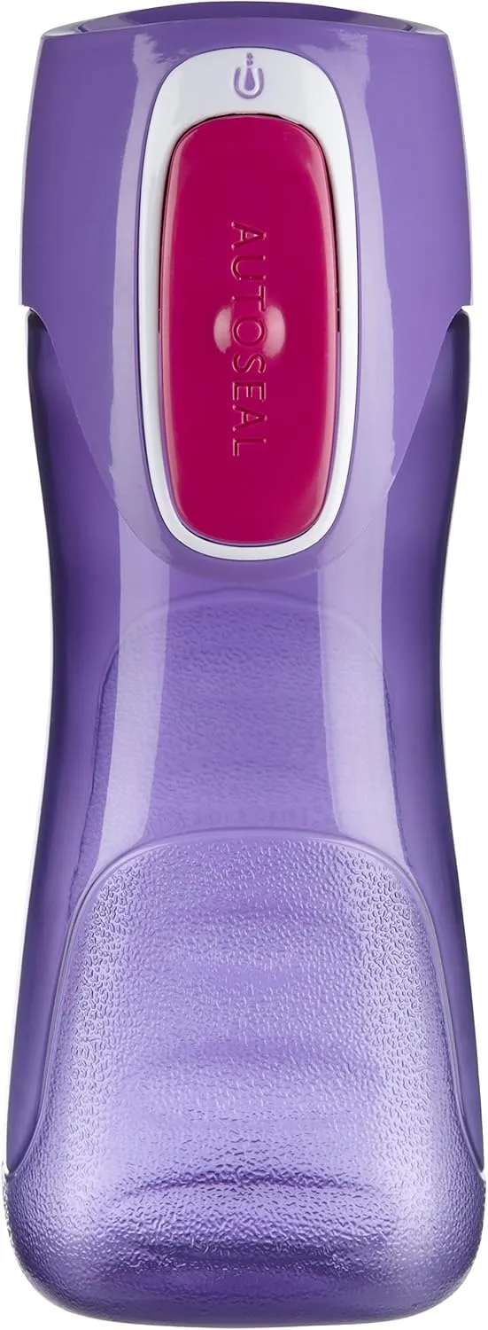 Contigo Trekker Kids 14oz Water Bottle with Spill-Proof Lid 2-Pack, Granny Smith & Nautical and Sprinkles & Wink Prints