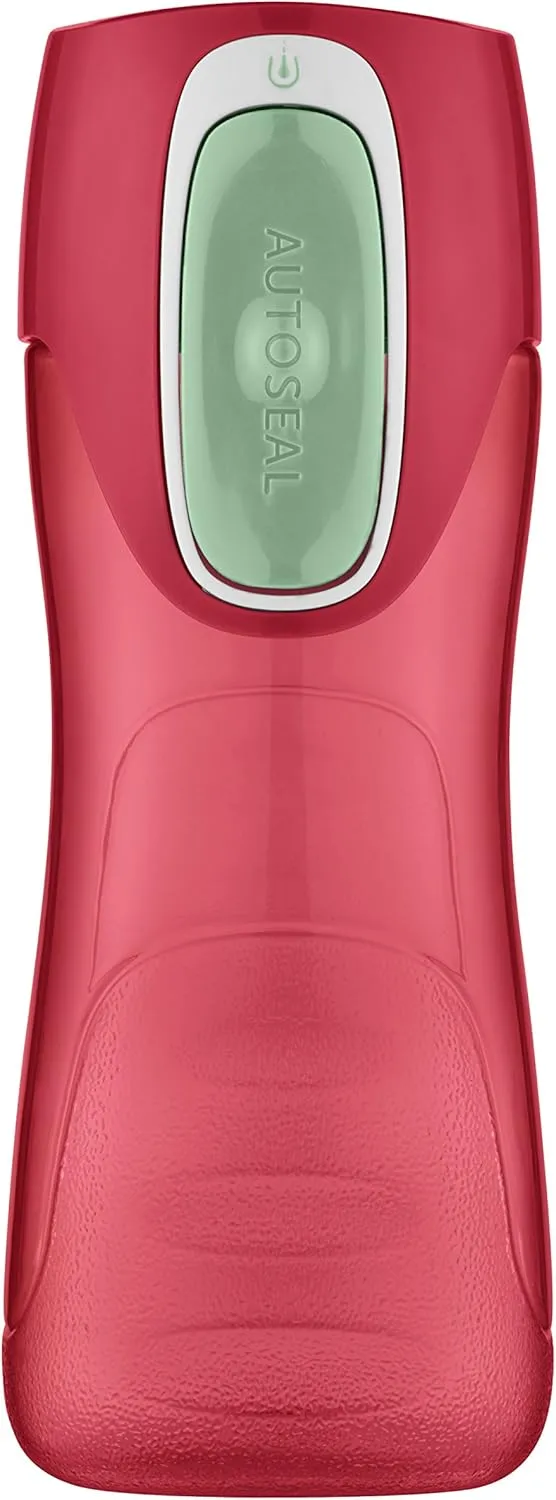 Contigo Trekker Kids 14oz Water Bottle with Spill-Proof Lid 2-Pack, Granny Smith & Nautical and Sprinkles & Wink Prints