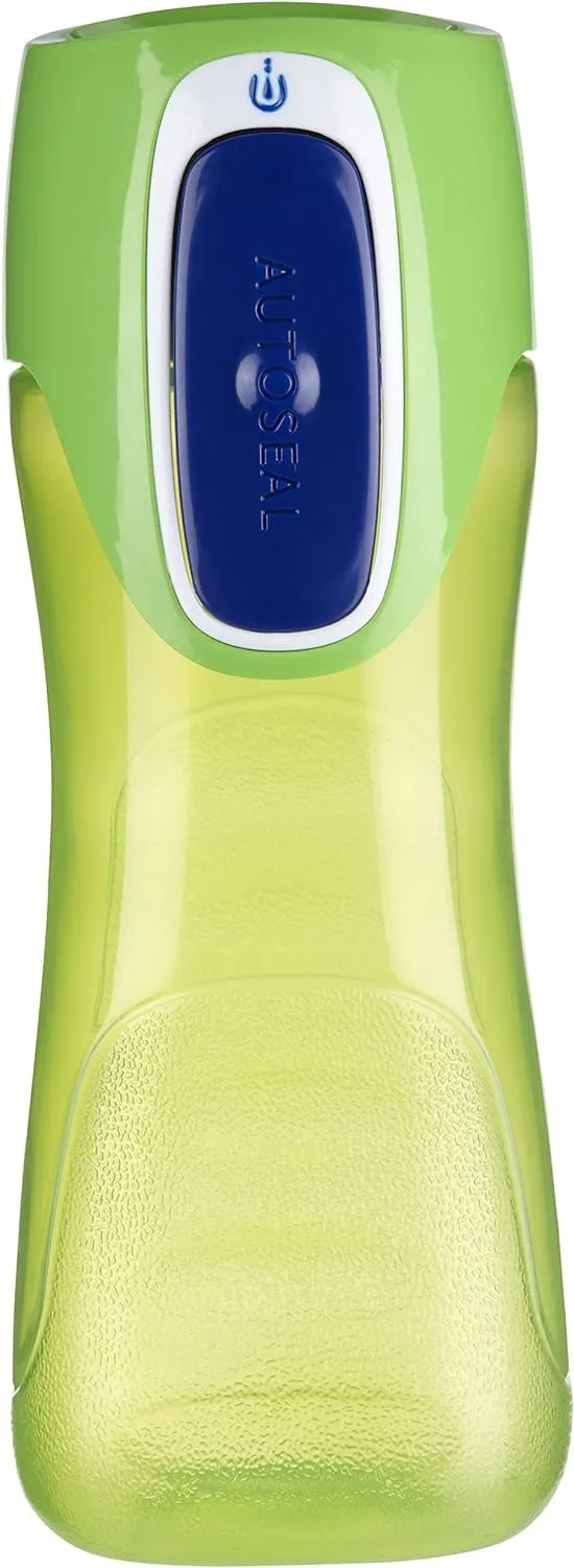 Contigo Trekker Kids 14oz Water Bottle with Spill-Proof Lid 2-Pack, Granny Smith & Nautical and Sprinkles & Wink Prints