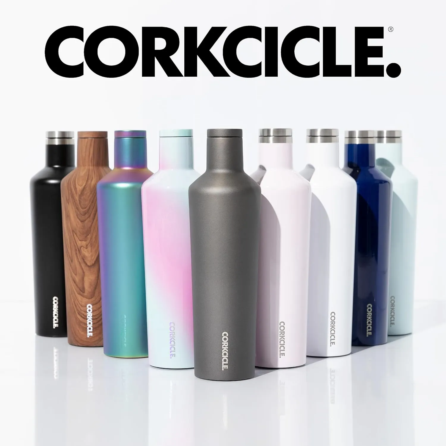 Corkcicle Classic Canteen Insulated Tumbler, Dragonfly, 16 oz – Reusable Water Bottle Keeps Beverages Cold for 25 Hours & Hot 12 Hours – Cupholder Friendly Tumbler with Screw-On Cap
