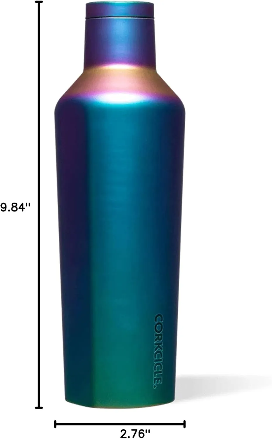 Corkcicle Classic Canteen Insulated Tumbler, Dragonfly, 16 oz – Reusable Water Bottle Keeps Beverages Cold for 25 Hours & Hot 12 Hours – Cupholder Friendly Tumbler with Screw-On Cap