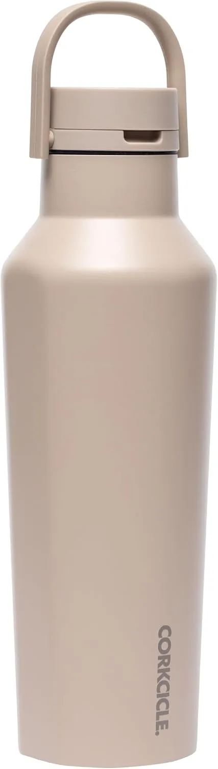 Corkcicle Sport Canteen Insulated Tumbler, Desert, 20 oz – Reusable Water Bottle Keeps Beverages Cold for 25 Hours & Hot 12 Hours – Cupholder Friendly Tumbler with Screw-On Cap