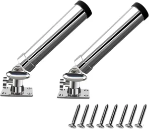 Cost-Effective Fishing Rod Holder Set, Pack of 2 Fishing Rod Holder for Boat, 316 Stainless Steel Adjustable Fishing Pole Holder, Marine Deck Mount Trolling Rod Holder for Boat Ship Yacht