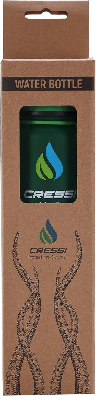 Cressi H2O Frosted Drinking Flask - One Click Opening, Lanyard for Easy Carrying, Filter for Ice and Fruit - 600 ml / 1000 ml - BPA Free - Designed in Italy