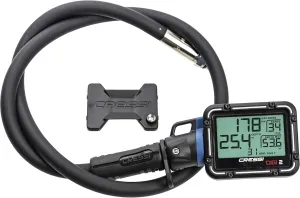 Cressi Scuba Diving Pressure Gauge and Depth Gauge - Easy to Read and Carry - Digi2: Made in Italy