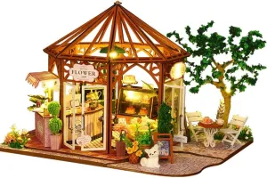 CRIOLPO DIY Doll House Kit, Miniature House Kits for Adults, 1:24 Scale Wooden Craft, Tiny House Model Kits for Inventive Crafting and Relaxation - Siti Mocha